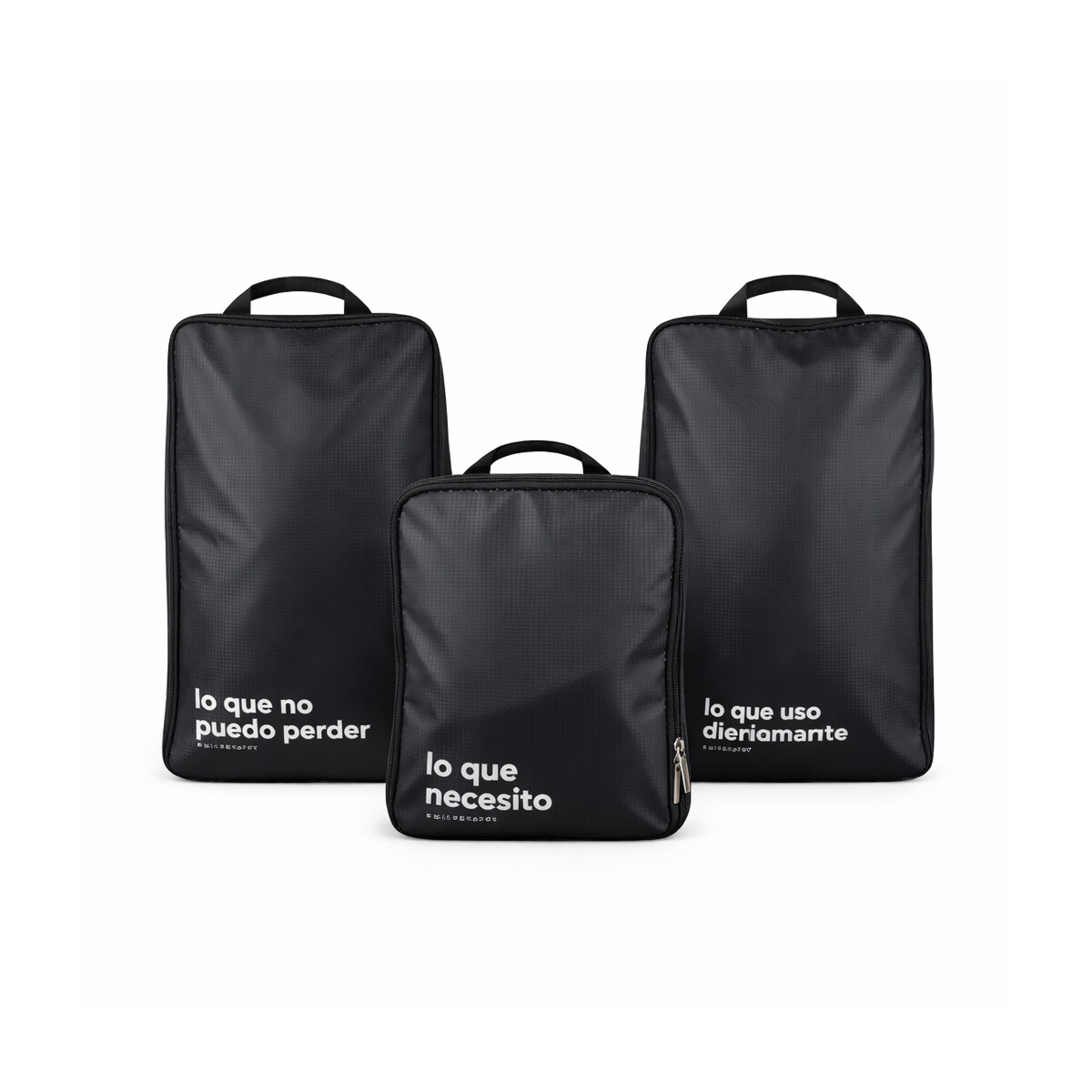 Pack de 3 organizadores de viaje con cierre compresor 