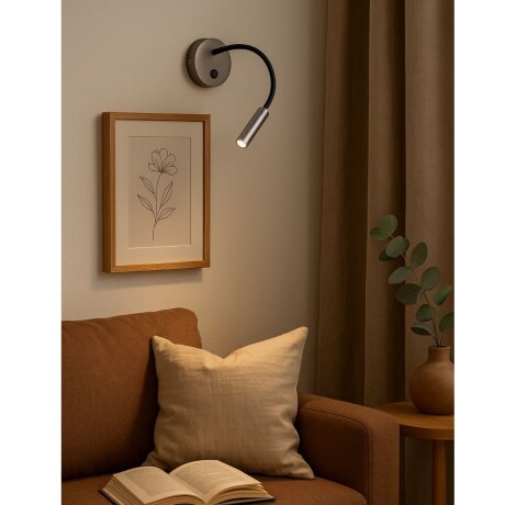 Portátil led de pared con SPOT móvil y brazo flexible GRIS HUMO