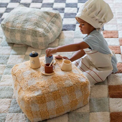 Pouf lavable - Vichy Honey