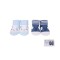 Pack x2 medias para bebé 0-9m Blanco y azul