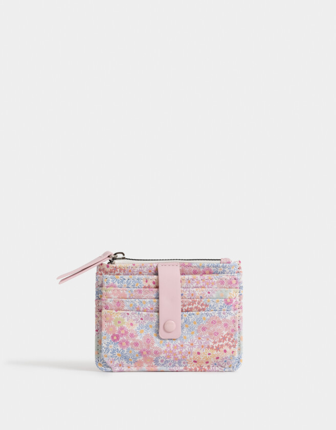 Billetera Estampados Billetera Cuerina Con Lazo - Estampado Flores