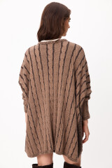 Sweater Lana Oceano Negro/Marrón