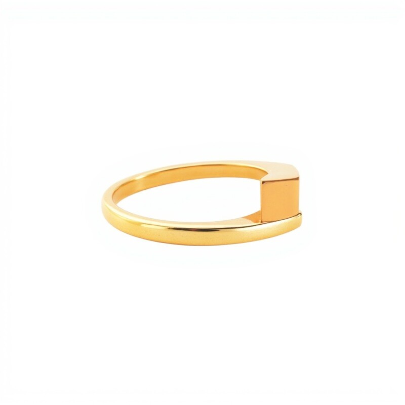 Anillo Solitario cuadrado-Oro bajo-Piedra zirconia-AN8021 conpiedra