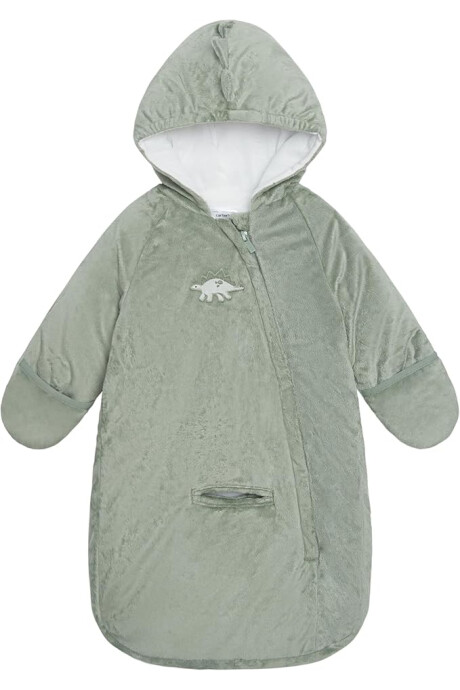 Sobre cobertor, dinosaurio, verde oliva Sin color