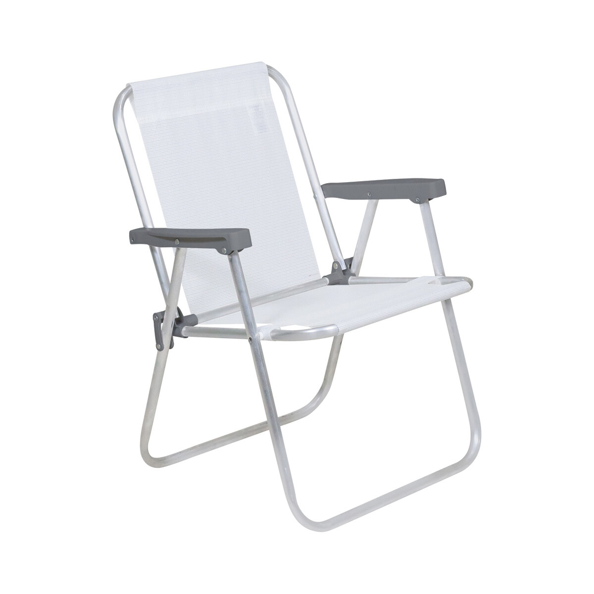 Silla Plegable de Aluminio 1 Posición - Blanco 