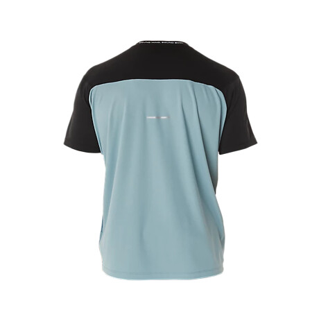 REMERA ASICS RACE SS Light Blue & Black