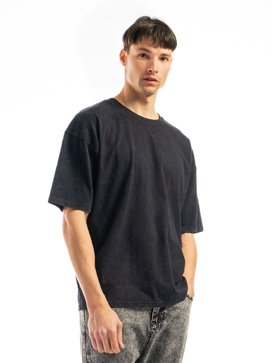 Remera Algodón Oversized - Negro 