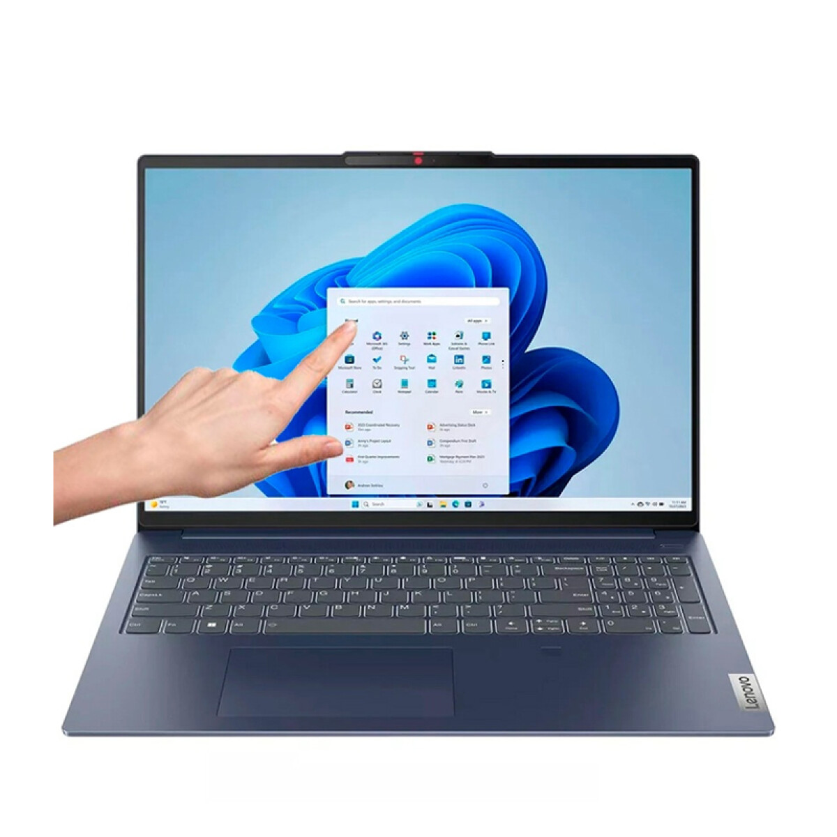 Notebook Lenovo 16IRU9. Intel Core 7 150U. RAM 16GB. Disco Sólido 1TB. Pantalla Táctil 16" WUXGA. Win11 