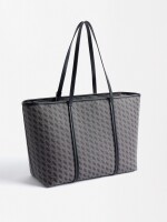Bolso Shopper Estampada negro