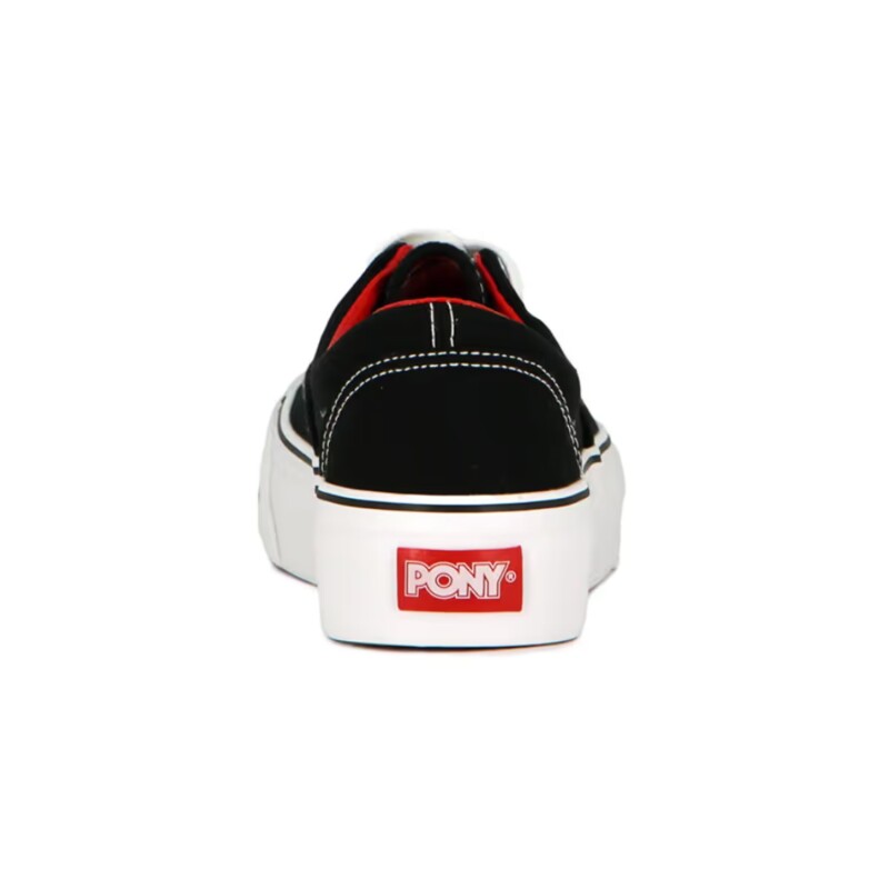 Championes Pony Soho casual tela-lona plataforma Negro