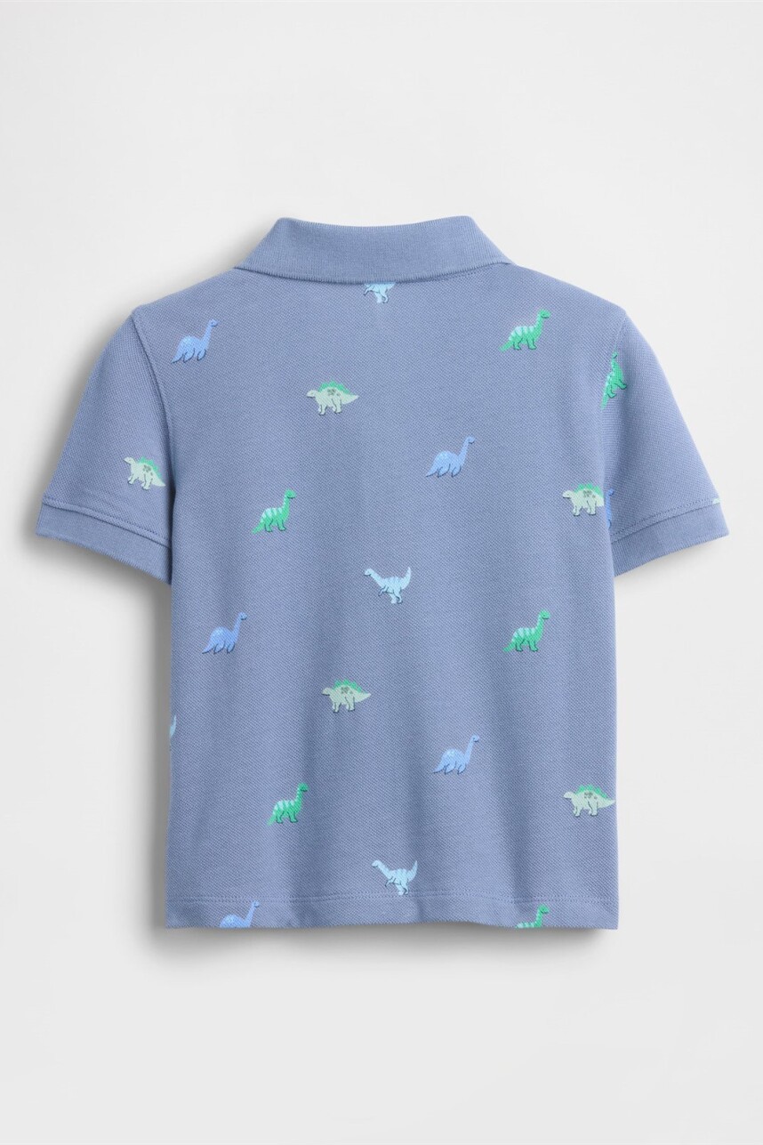 Remera Tipo Polo Logo Gap Toddler Niño Bainbridge Blue