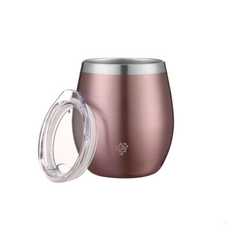 Mate Acero Inox. Con Tapa Lila Metalizado
