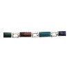 Pulsera Eslabón-Plata peruana-Piedras varias-PU3009 conpiedra