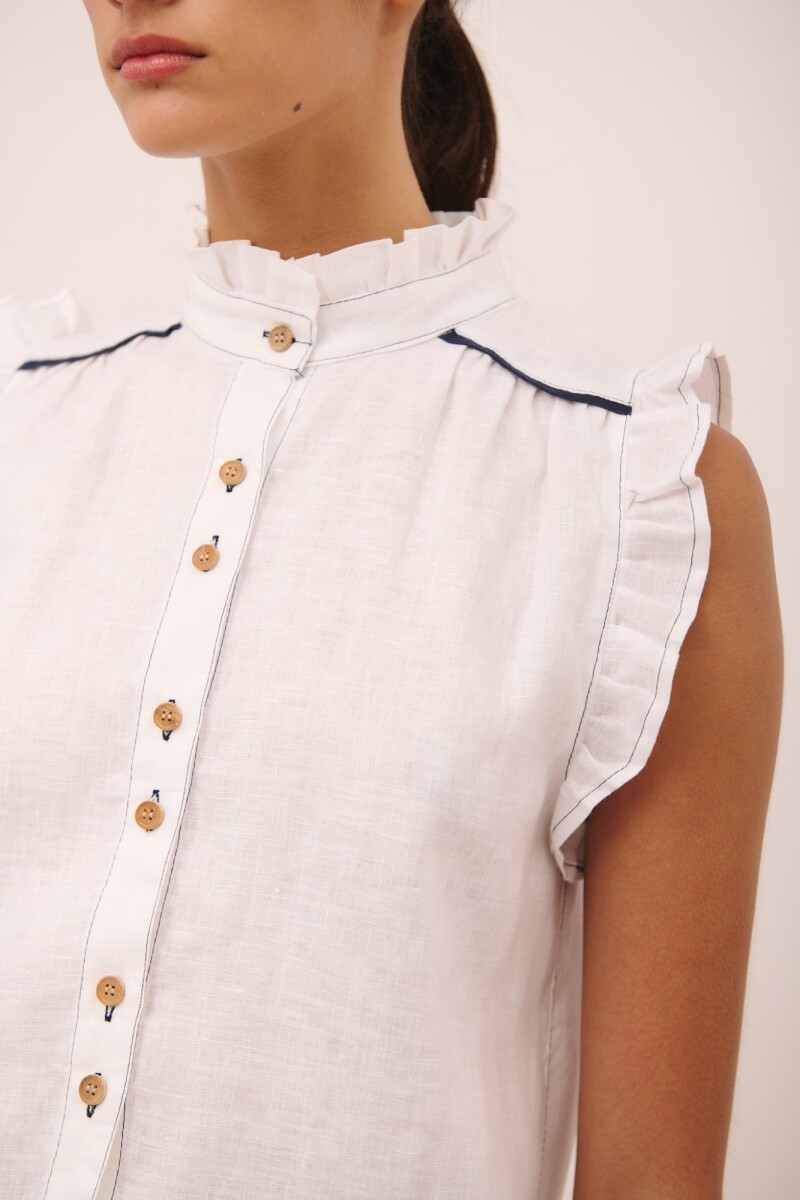 PRE VENTA BLUSA CEREZA Blanco