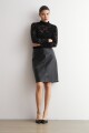 Falda eco cuero negro