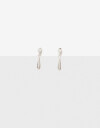 Aros Colgantes Cortos Strass Aros Colgantes Gota Plata 925 - Plateado