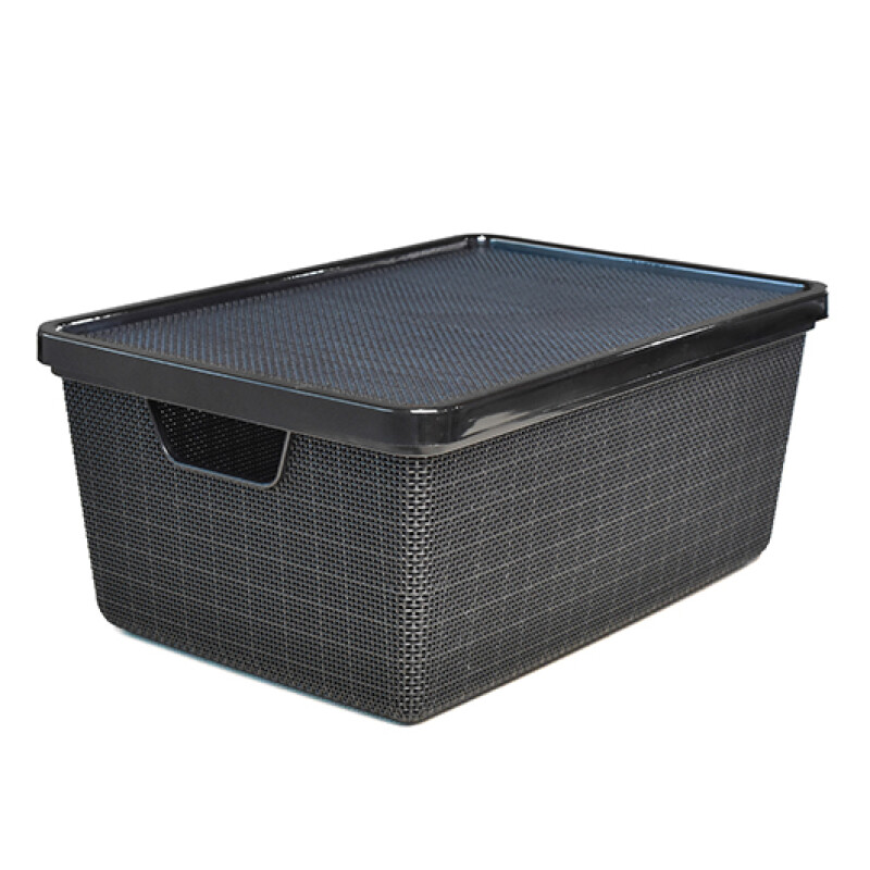 Caja organizadora con tapa 16 lts NEGRO