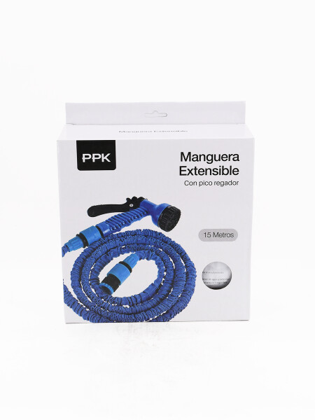 MANGUERA CON PICO REGADOR AZUL
