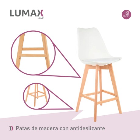 Taburete Tulip Eames acolchonado Blanco