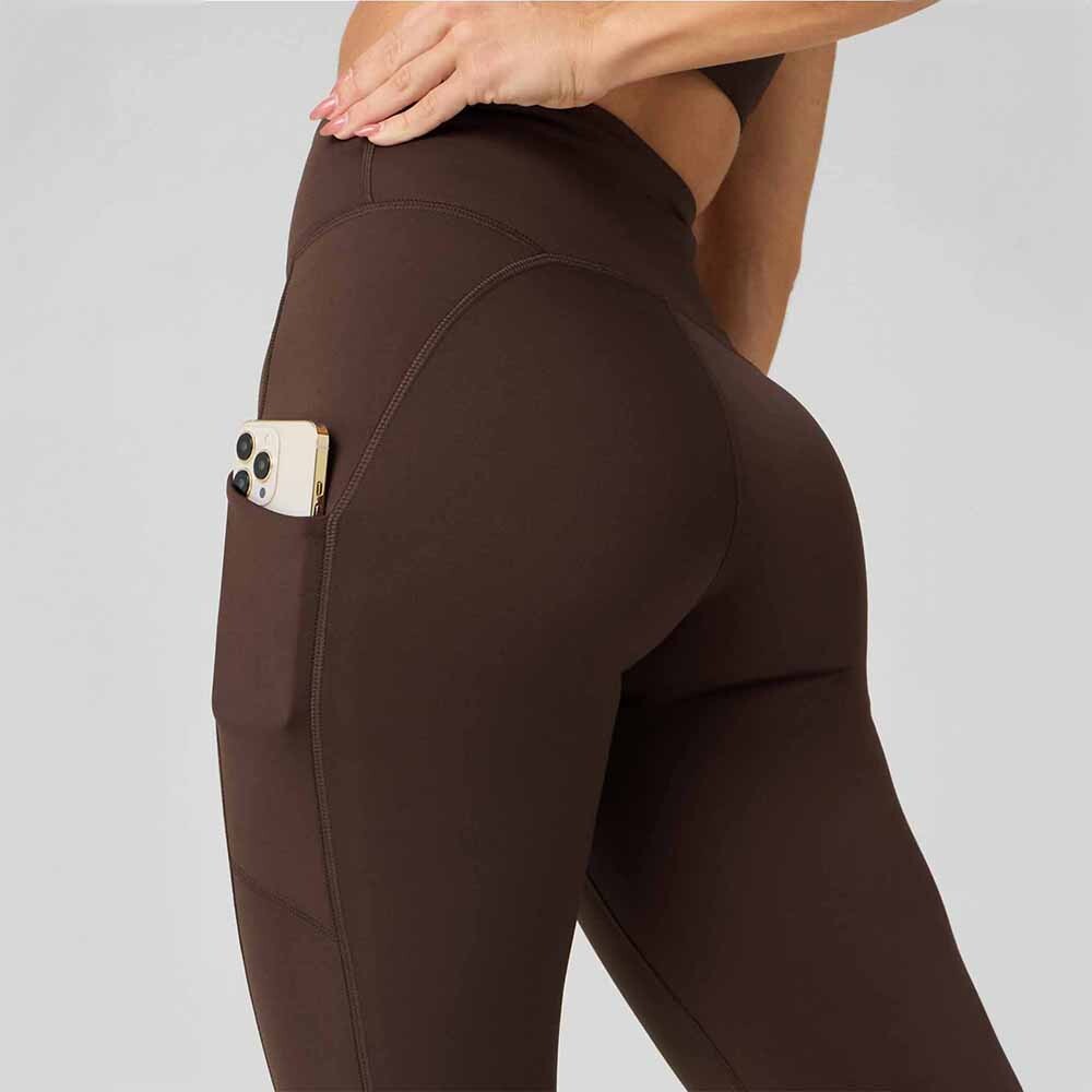 Leggings Cold Weather High-Waisted Pocket Mujer Cacao