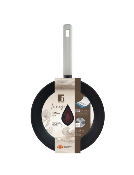 WOK 26CM ALUM. FORJADO LINES BLANCO WOK 26CM ALUM. FORJADO LINES BLANCO