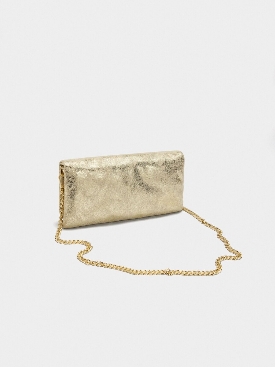 Bolso Metalizado Para Fiesta dorado