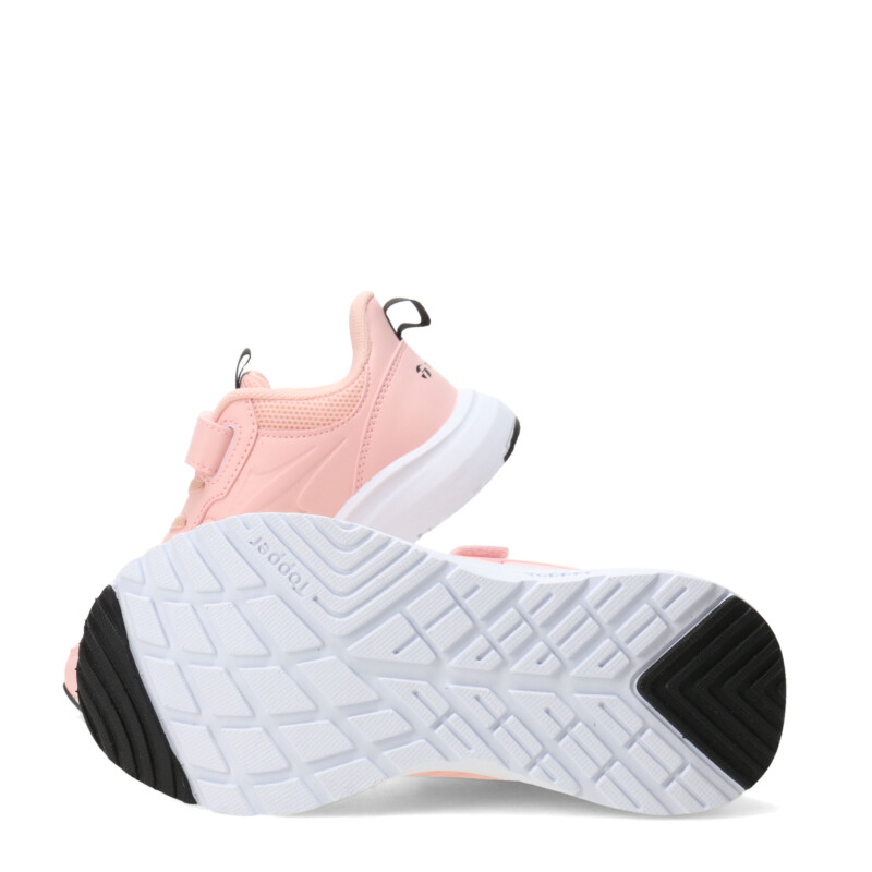 Championes de Niños Topper Wind Iv Mesh Velcro Rosado - Negro