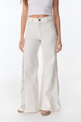 Pantalon Murra Combinado Crudo