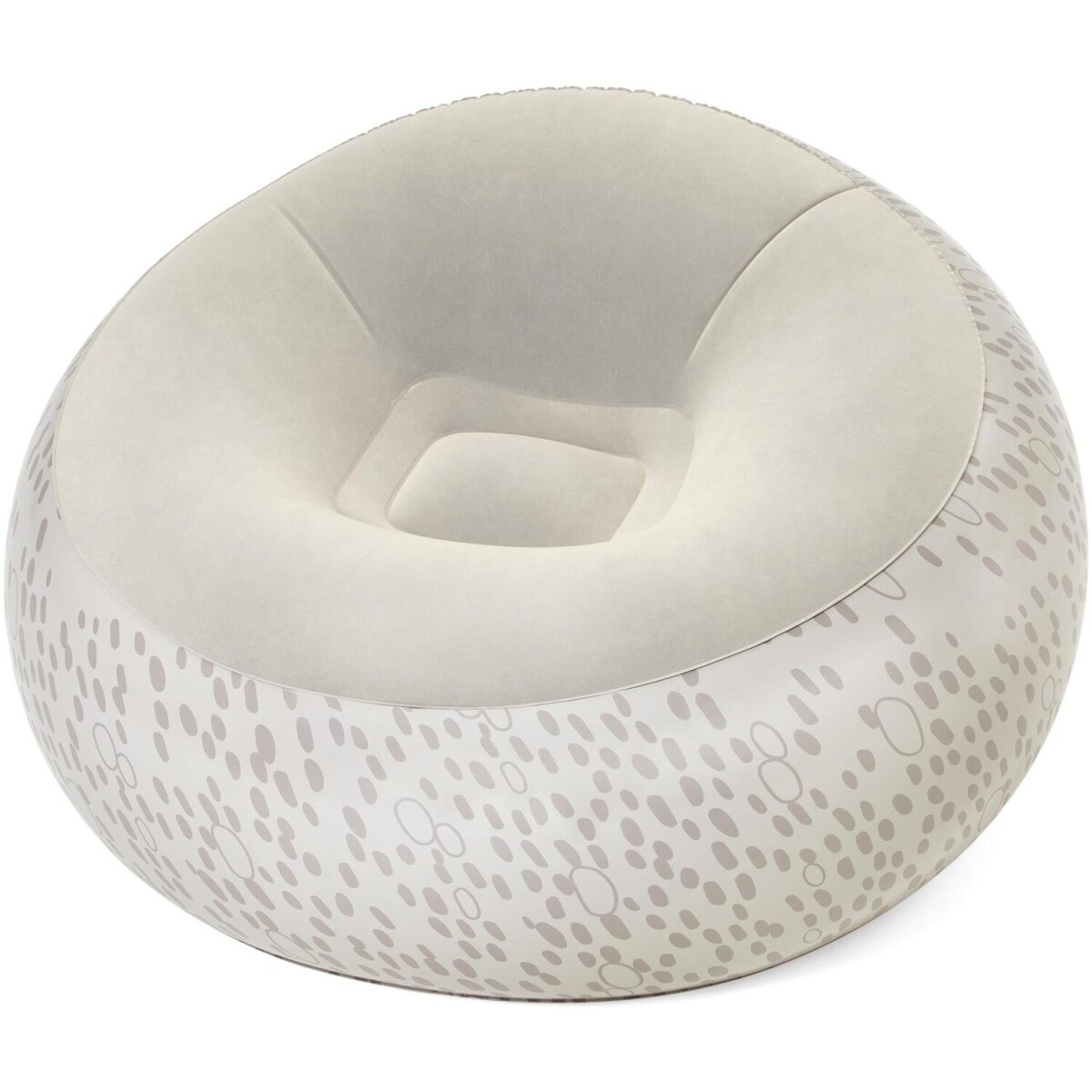 Puff Inflable Sillón Asiento Respaldo Bestway Silla Grande - Variante Color Gris 