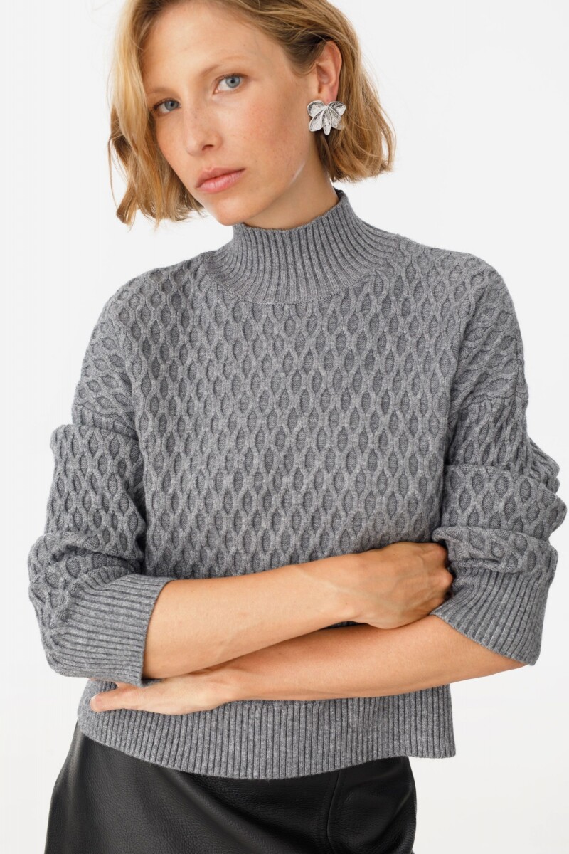 Sweater Panal - Gris 