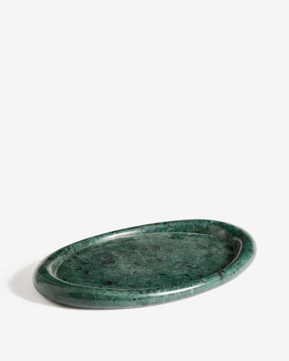 Bandeja Lenorel de mármol verde 43 x 28 cm 