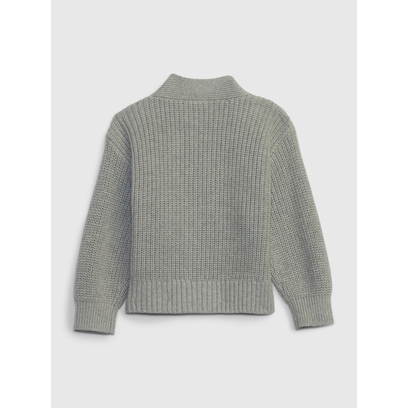 SHAKER CARDI LIGHT HEATHER GREY