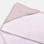 Toalla con Capucha 80x80 Cuadritos Beige