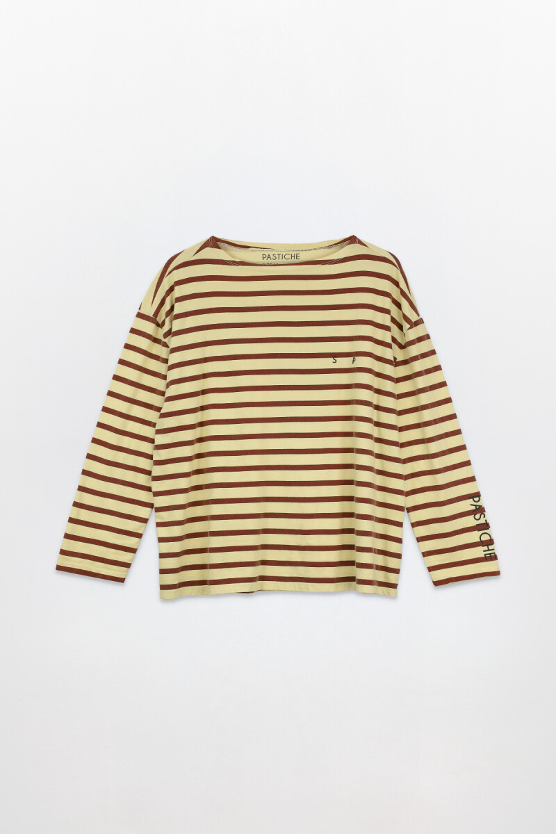 T-shirt Sailor ST - Yellow/Bordeaux 