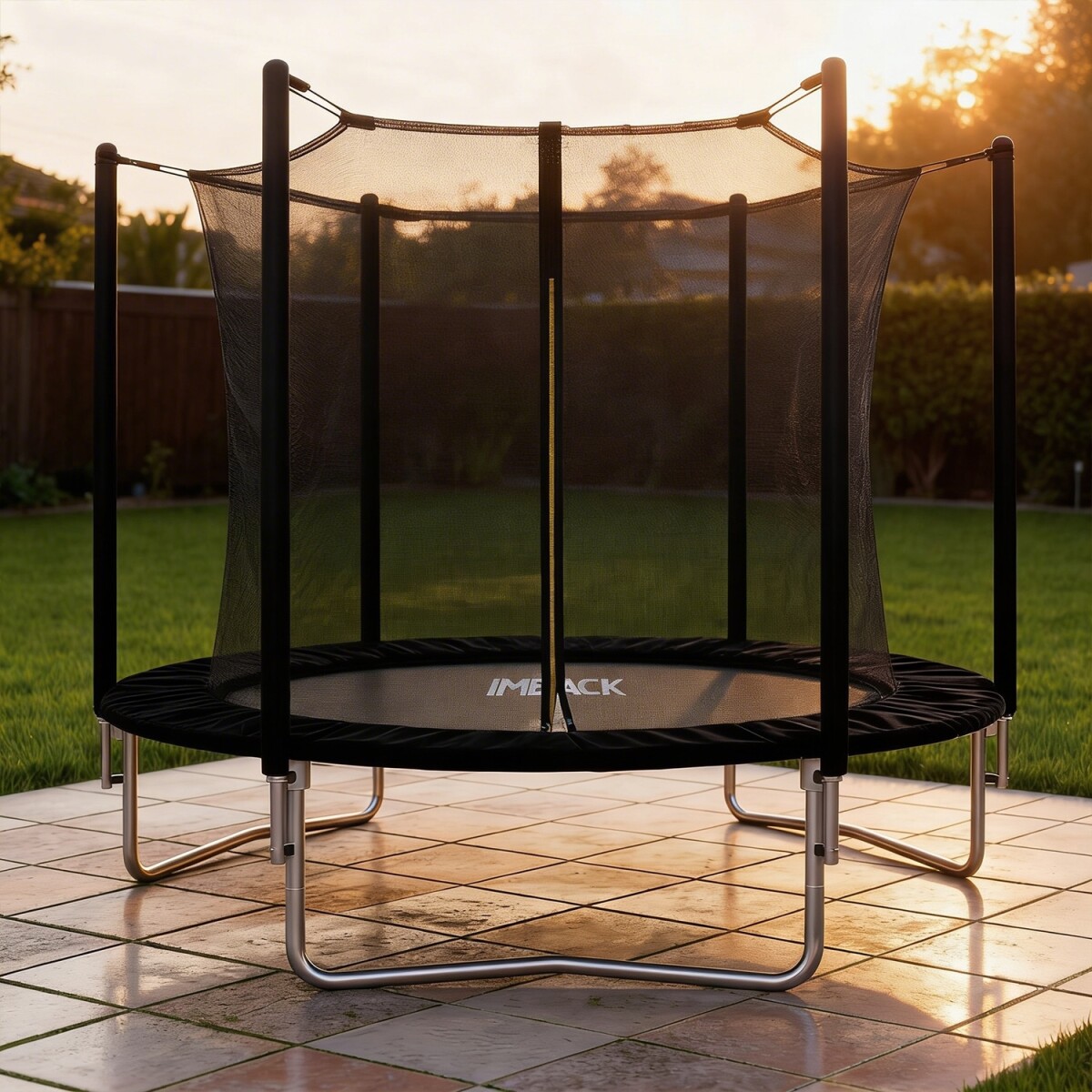 Cama Elastica 1.83 M Trampolin Saltarin Niños Adultos Grande Con Red Proteccion Imback Color Negro 