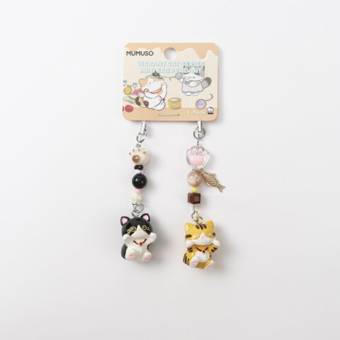 MINI COLGANTE PARA BOLSO SERIE GATOS VIBRANTES (PACK X2 / GATO VACA Y GATO NARAN MINI COLGANTE PARA BOLSO SERIE GATOS VIBRANTES (PACK X2 / GATO VACA Y GATO NARAN