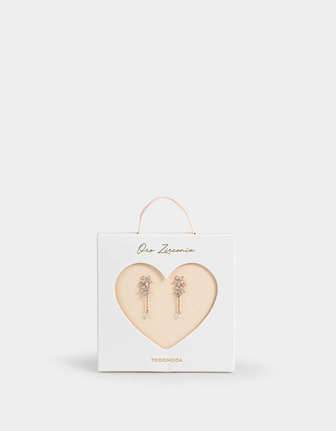 Aros Colgantes Cortos Premium Rose Aros - Dorado Oro Rosa