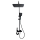 Griferia Barra Ducha Exterior De Aluminio - Color Negro Mate NEGRO