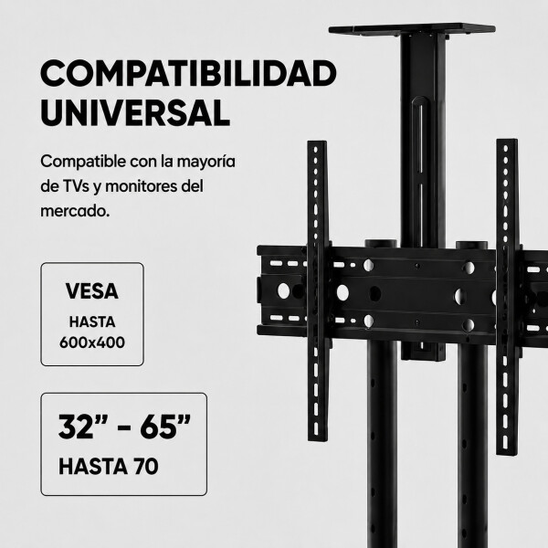 Soporte Movil Para Tv Con Ruedas De Pie Monitor 32 A 65 Soporte Movil Para Tv Con Ruedas De Pie Monitor 32 A 65