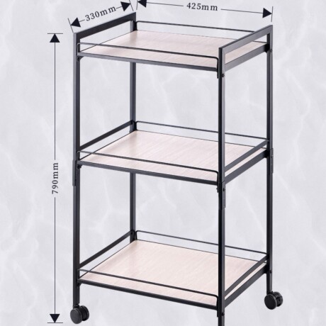 Carrito Organizador Metálico con Ruedas de 3 Niveles en Madera Carrito Organizador Metálico con Ruedas de 3 Niveles en Madera