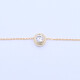 Dije oro 18k y brillante doble virola. Dije oro 18k y brillante doble virola.