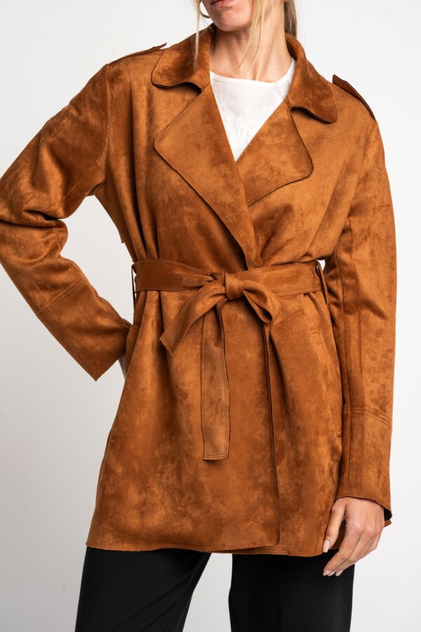 Trench Gamuza Vegana Camel