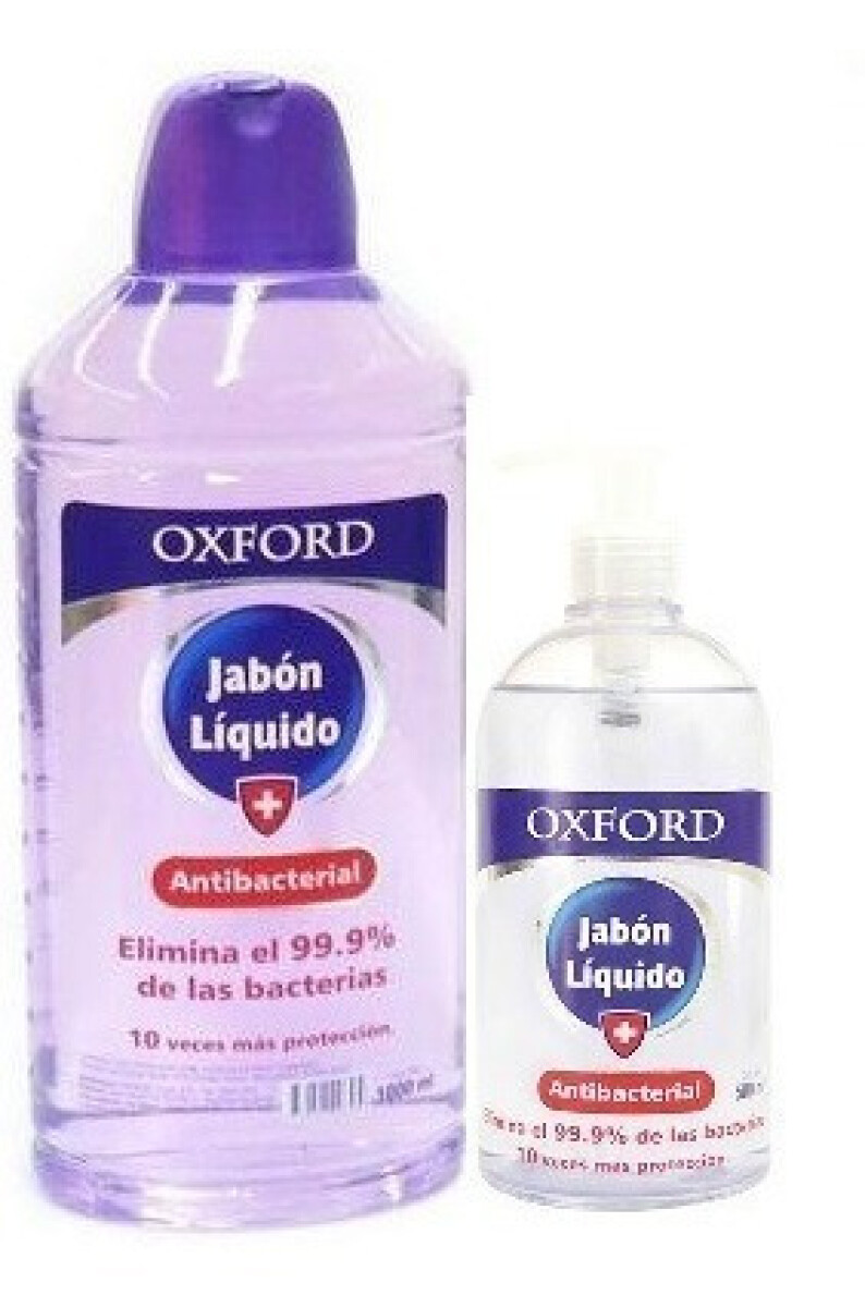Pack Jabón Oxford Antibacterial 1 L + 500 ml – Pack Jabón