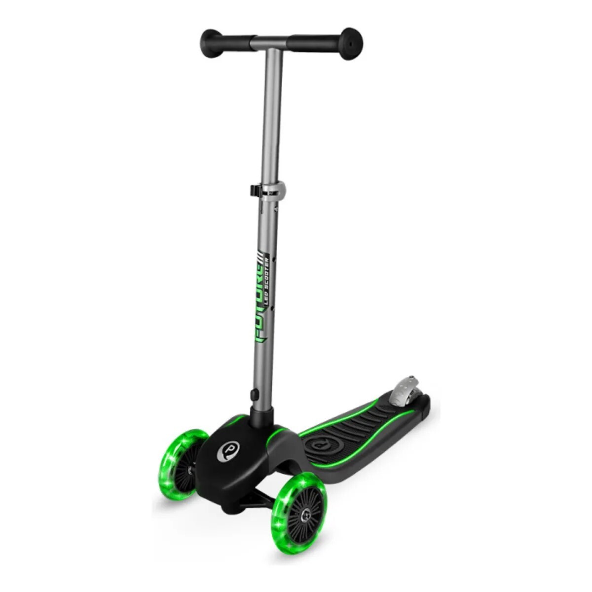 Monopatín Qplay Future Eco Deluxe con Luces - VERDE 