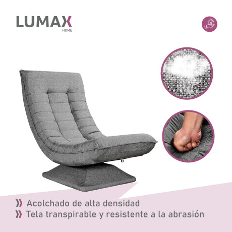 Sillón Reclinable 1 Cuerpo Giratorio 360º Nobby Gris