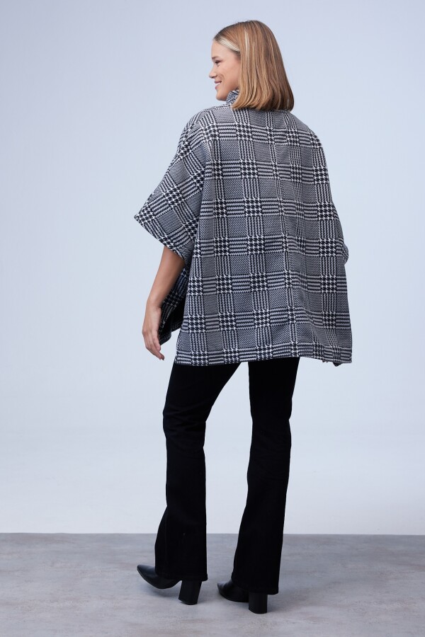 Poncho Zip NEGRO/BLANCO