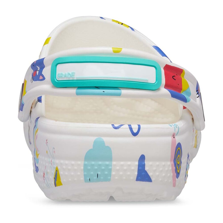 Classic Doodle Print Clog T - Niños White/multi
