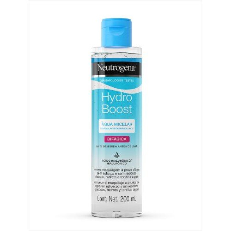 Agua Micelar Bifásica Hydro Boost Neutrogena 200ml Agua Micelar Bifásica Hydro Boost Neutrogena 200ml