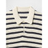JACQUARD STRIPE POLO WHITE NAVY STRIPE