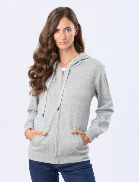 CAMPERA DE ALGODÓN CON CAPUCHA Griscla